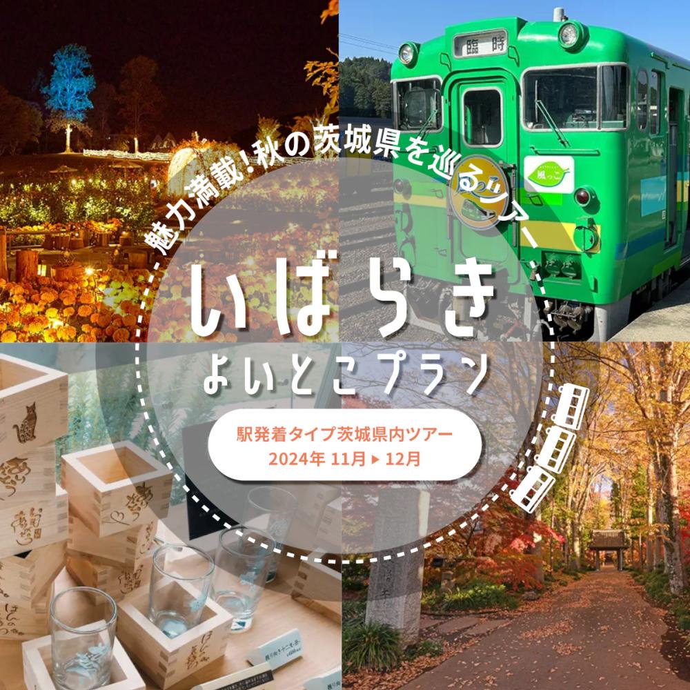 秋の茨城県内の観光スポットを巡るツアーを開催！今年は水郡線全線開通90周年をお祝いしてトロッコ列車・風っこ号で行くプランをご用意！を見る