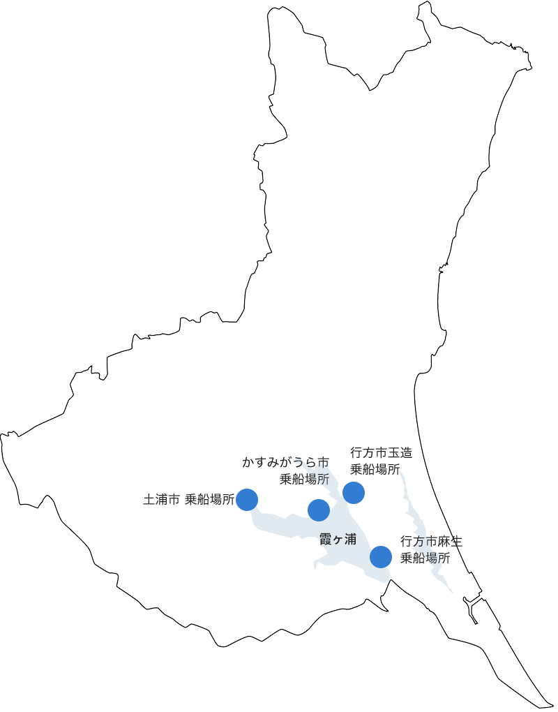 霞ヶ浦観光帆引き船_マップ