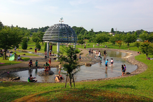 福岡堰さくら公園(つくばみらい市)_水遊び