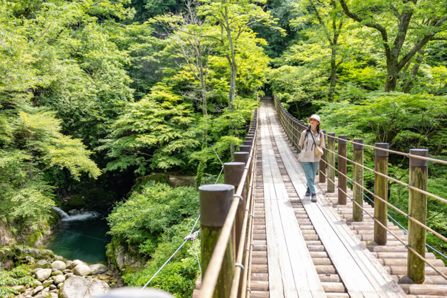 常陸国ロングトレイル_1_花貫渓谷_汐見滝吊り橋