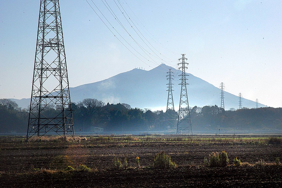 筑西市から見た筑波山