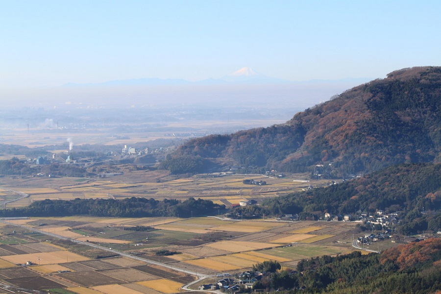 筑波山中腹から富士山