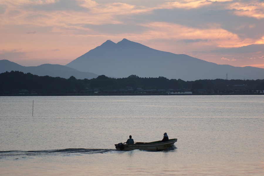 筑波山夕景