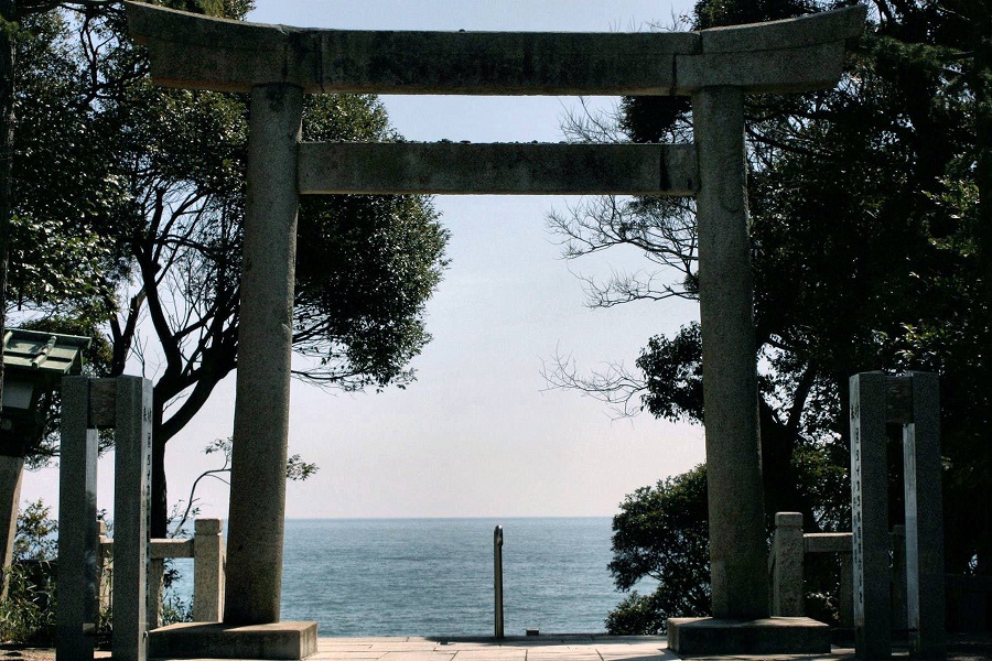 大洗磯前神社から臨む太平洋