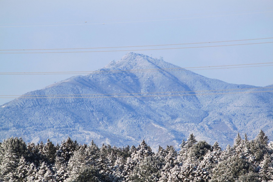 筑波山雪化粧