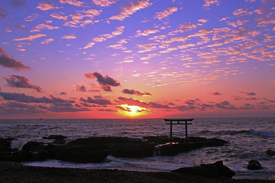 大洗海岸(朝焼け)